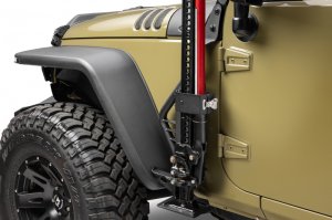 Jeep Wrangler JK Front Fender Jack Mount for Hi-Lift Jack - Front - Go Rhino - Textured Black - `07-`18