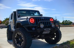 Jeep Wrangler JK Headlight Assembly - ORACLE Lighting - w/ BC1 Controller - ColorSHIFT - `07-`16