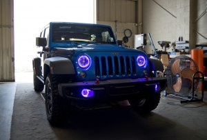 Jeep Wrangler JK Headlight Assembly - ORACLE Lighting - w/ BC1 Controller - ColorSHIFT - `07-`16