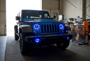 Jeep Wrangler JK Headlight Assembly - ORACLE Lighting - w/ BC1 Controller - ColorSHIFT - `07-`16