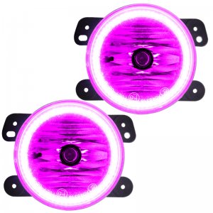 Jeep Wrangler JK Fog Light Assembly - ORACLE Lighting - Pre-Assembled LED Halo - Pink - `07-`09