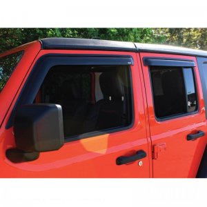 Jeep Wrangler JL Wind Deflector - Front - Westin - Slim - Smoke - `18-`19
