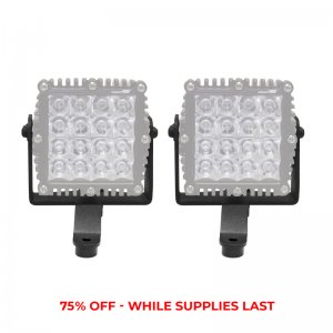 Jeep Gladiator Light Mount - Windshield Cowl - Go Rhino - 6in Q4 Series - Textured Black - `18-`20