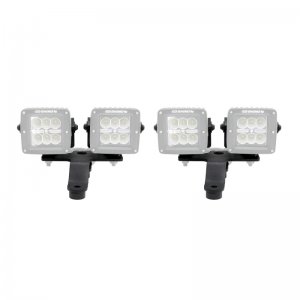 Jeep Gladiator Light Mount - Windshield Cowl - Go Rhino - 18-20 Jeep Gladiator Windshield Cowl Light Mount for 3in X 3in Cubes - Textured Black - `18-`20