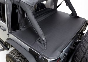 Jeep Wrangler JK Tonneau Cover - Rear - Rampage - Black Diamond - `07-`18