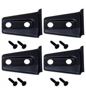 Jeep Wrangler JK Door Hinge Overlays - Kentrol - Textured Black - `07-`18
