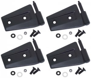 Jeep Wrangler JK Door Hinge Set - Kentrol - Textured Black - `07-`18