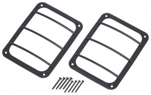 Jeep Wrangler JK Tail Light Guard - Kentrol - Textured Black - `07-`18
