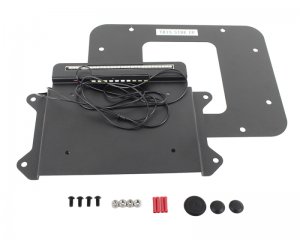Jeep Wrangler JK License Plate Bracket - BackSide - Kentrol - with LEDs - Textured Black - `07-`09