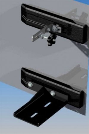 Jeep Wrangler JK High Lift Jack Mount - Rear Door Hinge - Rampage - Black - `07-`18