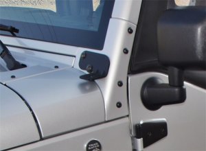 Jeep Wrangler JK Windshield Hinge Light Bracket - Rampage - Black - `07-`18