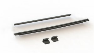 Jeep Wrangler JK Tailgate Tonneau Bar Kit - Rampage - Black - `07-`18