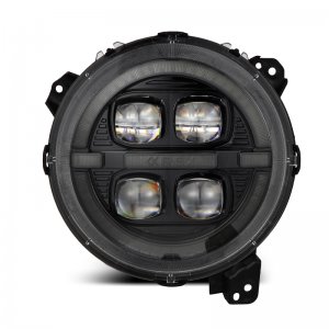 Jeep Gladiator Headlights - AlphaRex - NOVA-Series LED Projector - Alpha-Black - `18-`23