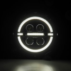 Jeep Gladiator Headlights - AlphaRex - NOVA-Series LED Projector - Black - `18-`24