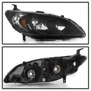 Honda Civic Headlights - SPYDER - OEM Style - Black - `04-`05