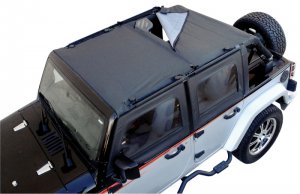 Jeep Wrangler JK Combo Sun Brief/Safari Top - Rampage - Black Diamond - `07-`18