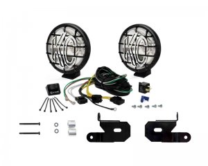 Jeep Gladiator Light Mounts - A-Pillar - KC HiLiTES - Apollo Pro Halogen 6in Spot - Black - `20-`23