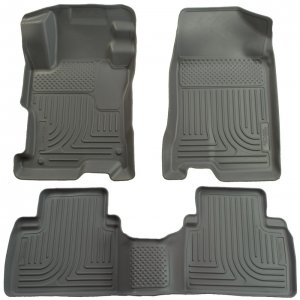 Honda Civic WeatherBeater Combo Floor Liners - Front & 2nd Seat - Husky Liners - WeatherBeater - Gray - `06-`11