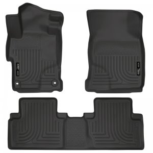 Honda Civic Floor Liners - Front & 2nd Seat - Husky Liners - WeatherBeater - Black - 2014