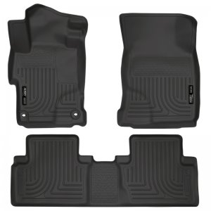 Honda Civic Floor Liners - Front & 2nd Seat - Husky Liners - WeatherBeater - Black - 2014