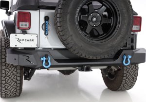 Jeep Wrangler JK Trailguard Rear Bumper - Rear - Rampage - Black - `07-`18