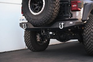 Jeep Wrangler JL Bolt-On Hitch w/ Lights - Rear - DV8 Offroad - Satin Dual Powder Coat - `07-`22