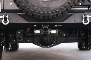 Jeep Wrangler JL Bolt-On Hitch w/ Lights - Rear - DV8 Offroad - Satin Dual Powder Coat - `07-`22