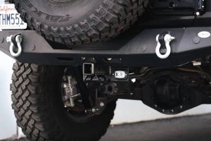 Jeep Wrangler JL Bolt-On Hitch w/ Lights - Rear - DV8 Offroad - Satin Dual Powder Coat - `07-`22