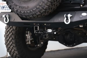 Jeep Wrangler JL Bolt-On Hitch w/ Lights - Rear - DV8 Offroad - Satin Dual Powder Coat - `07-`22