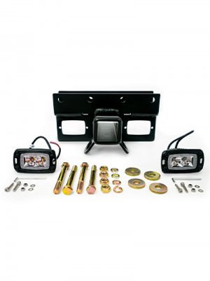 Jeep Wrangler JL Bolt-On Hitch w/ Lights - Rear - DV8 Offroad - Satin Dual Powder Coat - `07-`22