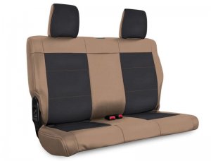 Jeep Wrangler JK Seat Covers - Rear - PRP Seats - Black/Tan - `08-`10