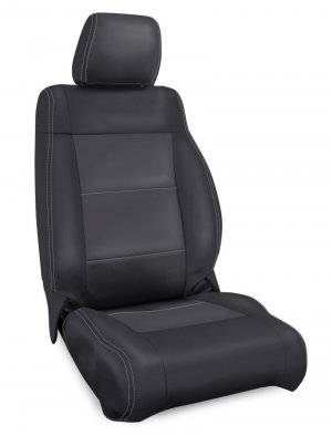 Jeep Wrangler JK Seat Covers - Front - PRP Seats - Black/Grey - `11-`12