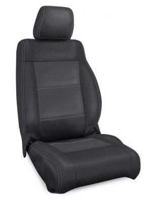 Jeep Wrangler JK Seat Covers - Front - PRP Seats - Black/Grey - `11-`12