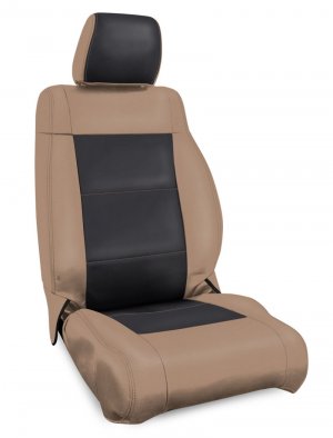 Jeep Wrangler JK Front Seat Covers - Front - PRP Seats - Black/Tan - `11-`12