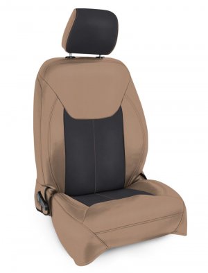 Jeep Wrangler JK Front Seat Covers - Front - PRP Seats - Black/Tan - `13-`18