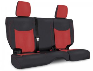 Jeep Wrangler JK Seat Covers - Rear - PRP Seats - Black/Red - `13-`18