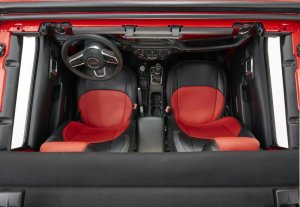 Jeep Wrangler JL Front Seat Covers - Front - PRP Seats - Black/Red - `18-`24