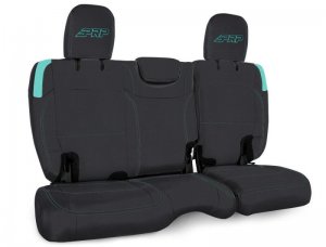 Jeep Wrangler JL Seat Covers - Rear - PRP Seats - Black/Teal - 2018