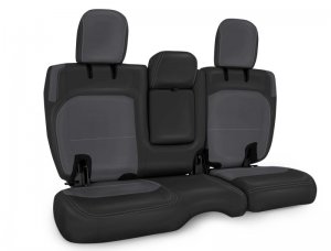 Jeep Wrangler JL Rear Bench Cover - Rear - PRP Seats - w/ Fold Down Arm Rest - Black/Grey - `18-`24