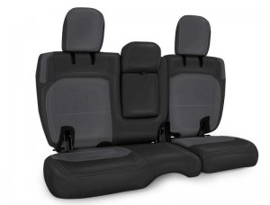 Jeep Wrangler JL Rear Bench Cover - Rear - PRP Seats - w/ Fold Down Arm Rest - Black/Grey - `18-`24