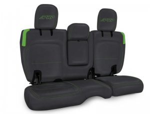 Jeep Wrangler JL Rear Seat Covers - Rear - PRP Seats - Black/Green - 2018