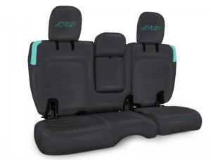Jeep Wrangler JL Rear Seat Covers - Rear - PRP Seats - Black/Teal - 2018
