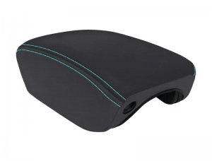 Jeep Wrangler JL Center Console Cover - PRP Seats - Black/Teal - 2018