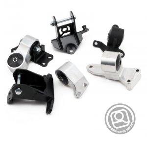 Honda Civic Mount Kit - Innovative Mounts - K-Series Black Billet Aluminum Mounts 75A Bushings (Not K24 Trans) - Black - `06-`11