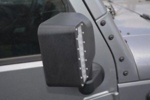 Jeep Wrangler JK Mirror Housings - DV8 Offroad - LED - Black - `07-`18
