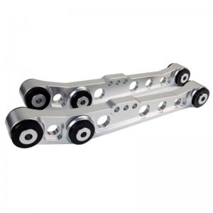 Honda Civic Lower Control Arms - Rear - BLOX Racing - V2 Billet Poly Bushings - Raw - `96-`00