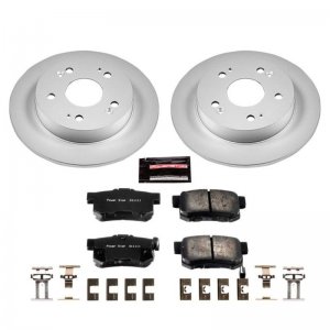 Honda Civic Brake Kit - Rear - PowerStop - Geomet Coated Rotors + Low-Dust Ceramic Pads - `06-`15