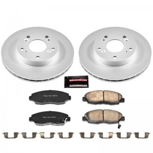 Honda Civic Brake Kit - Front - PowerStop - Geomet Coated Rotors + Z17 Ceramic Pads - `06-`11
