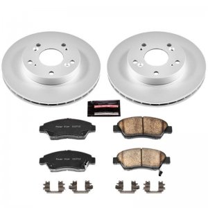 Honda Civic Brake Kit - Front - PowerStop - GEOMET Coated Rotors + Z17 Low-Dust Ceramic Pads - `04-`05