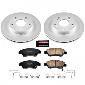 Honda Civic Brake Kit - Front - PowerStop - Evolution Geomet Coated Rotors + Z17 Ceramic Pads - `06-`11